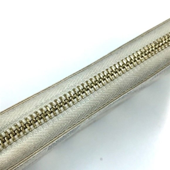 LOUIS VUITTON DamierAzur Zippy Wallet Zip Around Long Wallet White - Picture 6 of 12